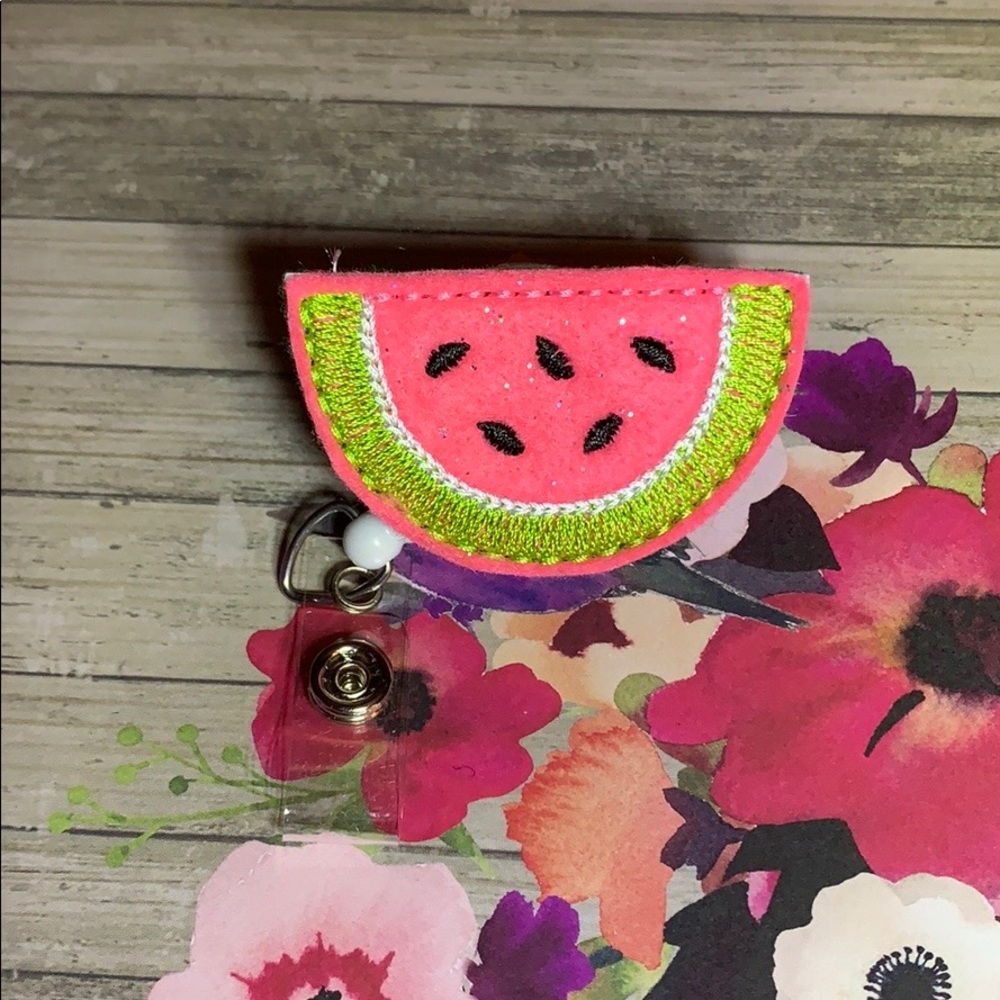 Felt Badge Reel Watermelon